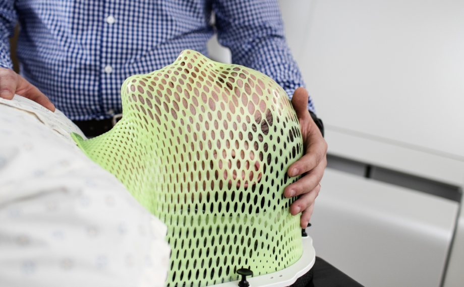 Immobilisation mask.