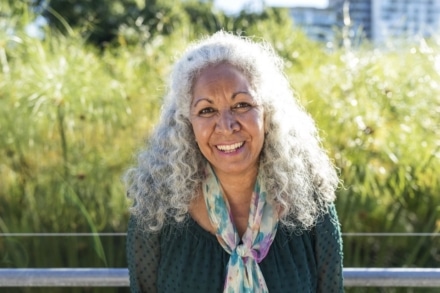 Woman smiling at camera
